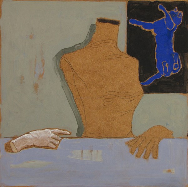 Modèle II - 30x30 - tempera